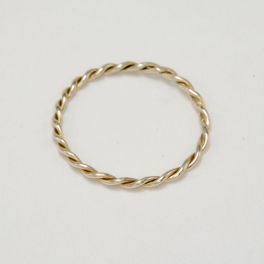 Twisted gold ring