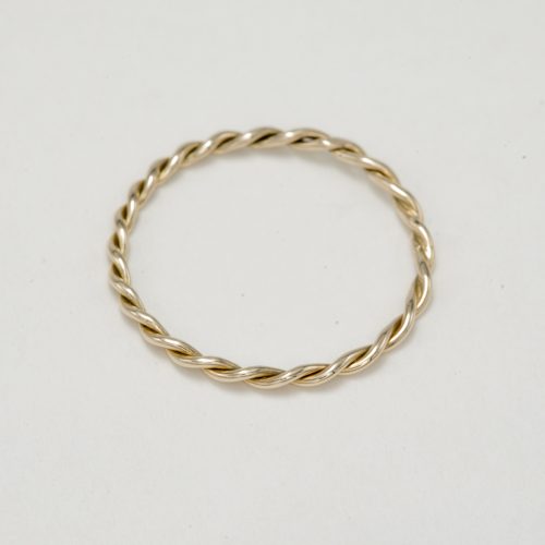 Twisted gold ring
