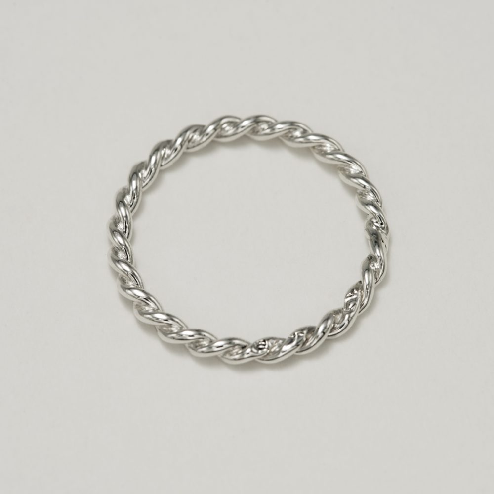Twisted silver ring