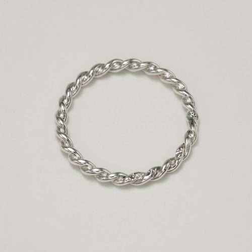 Twisted silver ring