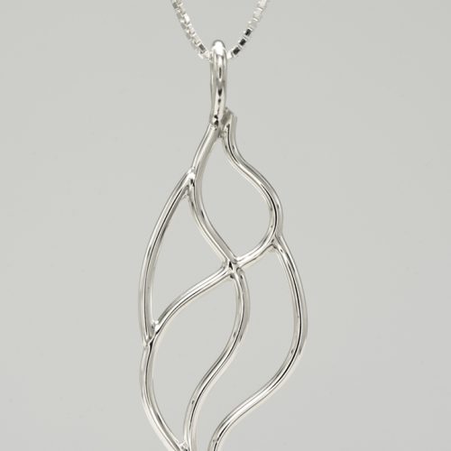 Silver necklace "Flow"
